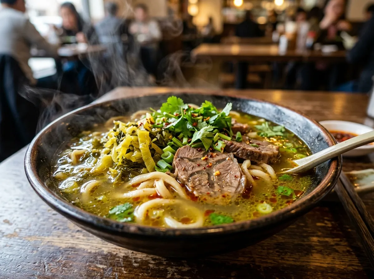 Beef Noodle with Pickled Cabbage